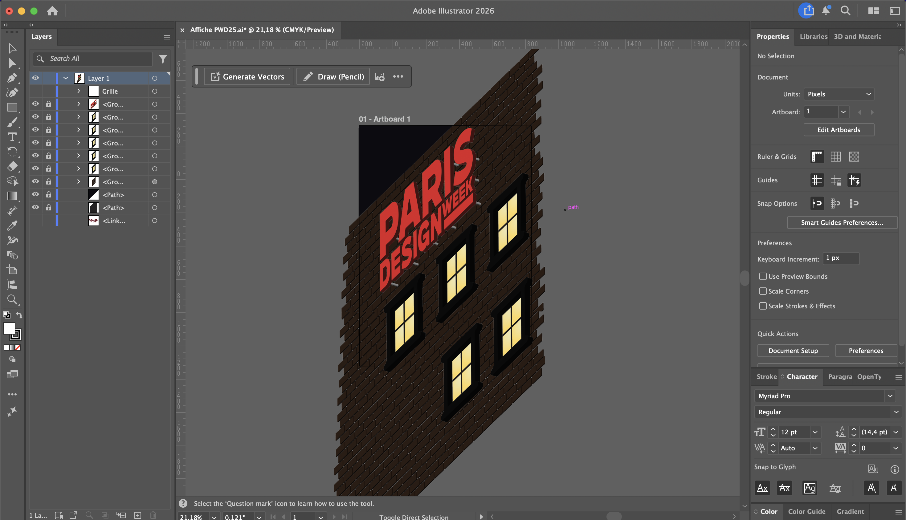 Construction Illustrator — étape 1